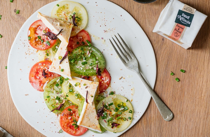 Carpaccio de tomates au Pavé d